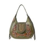 Myra Sierra Grove Handtooled Leather Bag in Western Fern