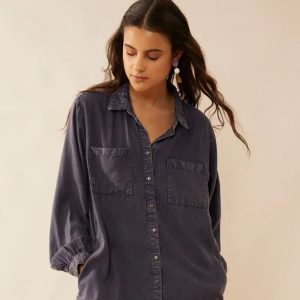 April Snow Button Dress