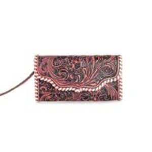Desert Roses Wallet in Crimson In Pink