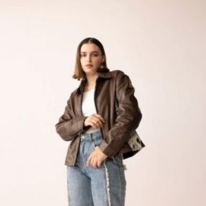 Emberhide Leather Jacket in Buckle Brown