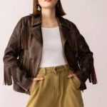 Fury Rider Leather Jacket in Smoky Brown
