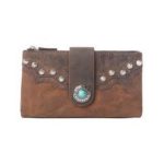 Iron Hill Concho Leather Women’s Wallet in Ochre Veil