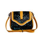 Skyviews Leather & Hairon Bag in Yellow