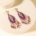 Starfall Fringe Earrings in Wildberry