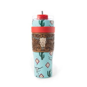 Wide Wyoming Tumbler In Sea Blue