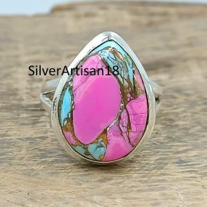 Cotton Candy Turquoise Ring, 925 Sterling Silver Jewelry