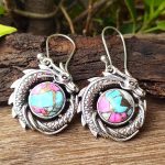 Handmade Cotton Candy Gemstone Earring, 925 Sterling Silver